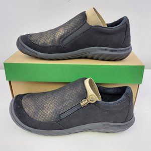 JBU by Jambu Black & Gold Cranberry Side-Zip Loafer Size 6